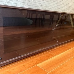 カリモク！オーク×前面ガラス！高級テレビボード