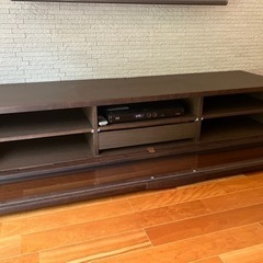 カリモク！オーク×前面ガラス！高級テレビボード