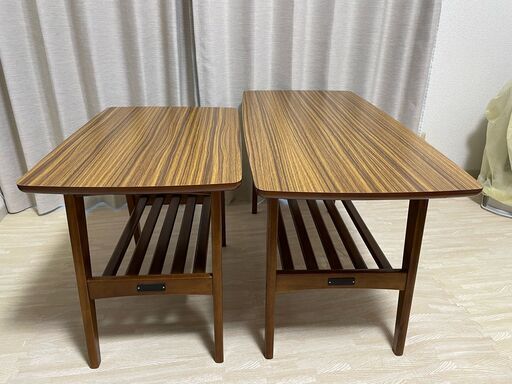 カリモク60　テーブル　二つセット　ローテーブル