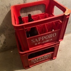 サッポロ瓶ビールケース2個　大瓶　サッポロビール　瓶ケース　コンテナ