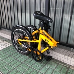 🔹折りたたみ自転車🔹HUMMER(ハマー)6段。ファットタイヤ、人気のイエロー。