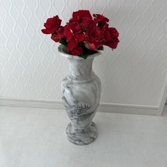 薔薇付マーブル柄 花瓶