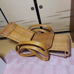 (11月末まで)椅子　籐製品のリクライニングチェア