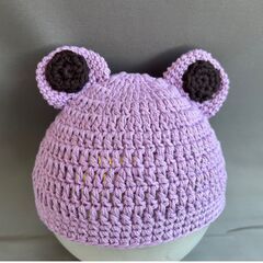★ハンドメイド★カエルの帽子❤手編み
