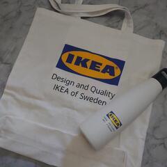 IKEA　ステンレス魔法瓶ボトルとトートバック