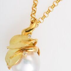 K18 南洋真珠・ダイヤモンド ネックレス 品番n21-290 K18 南洋真珠・ダイヤモンド ネックレス 品番n21-290