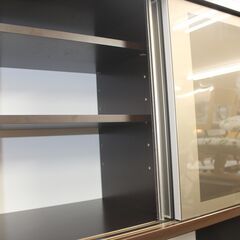 ★特別価格  美品！大幅値下げ★松田家具 食器棚・キッチンボード ライズ90レンジDBR ★大田区、品川区 配送・設置無料★店頭取引歓迎