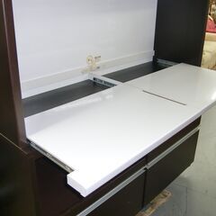 R076 高級松田家具キッチンボード、食器棚、幅140cm USED