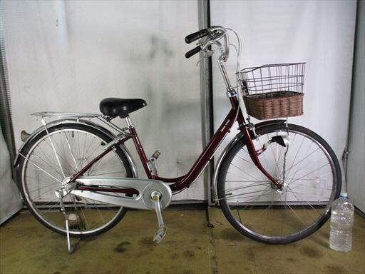 Ｃ294　限定特価　整備済み★ブリヂストン　カルーサ　ワインレッド★ 中古自転車 【26インチ 】 LEDオートライト　3段変速(*^▽^*)