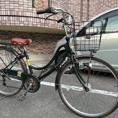 マルキン自転車26インチシティサイクル  FLOATMIX グリ...