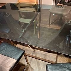 170×100×72㎝　ダイニングテーブルセット椅子6脚