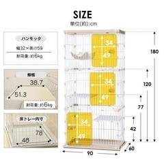アイリスオーヤマ・キャットゲージ、キャットケージ3段