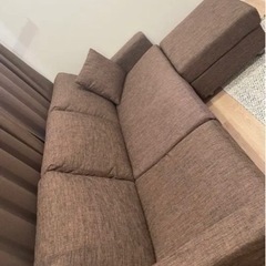 ニトリ カウチソファ 3人掛け ファブリック L字