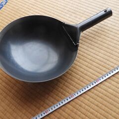 【未使用新品】27cm　片手中華鍋（綿半で購入）