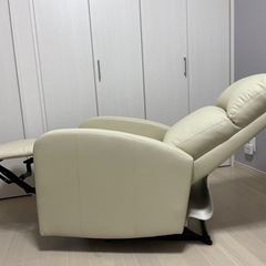 リクライニングチェアー　サロン　ネイル【アイボリー】