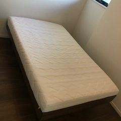 雲のやすらぎ　プレミアム　ベッドフレーム　すのこベッド　マットレス　セット　セミダブル