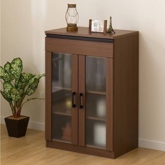 ニトリ　格安まとめ売り　食器棚　3個セット棚　ブラウン　美品