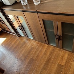 ニトリ　格安まとめ売り　食器棚　3個セット棚　ブラウン　美品