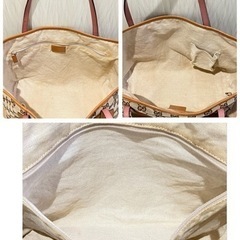 グッチ シェリーライン GG柄 キャンバス トートバッグ チャーム付き♪