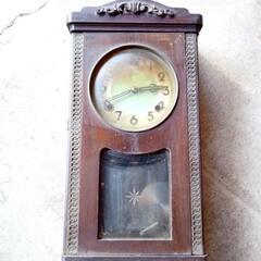 時計　壁掛け時計機械式振り子時計　Meiji製　止まってしまいま...