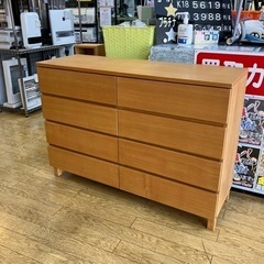 廃盤】無印良品 MUJI タモ材 4段チェスト 脚付き 天然木 幅80cm