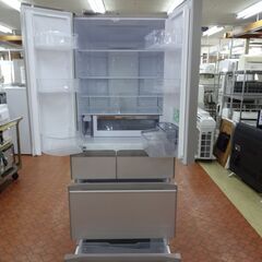 ＩＤ067356　６ドア冷蔵庫　602Ｌ　日立　2020年製 602L 日立 6ドア冷蔵庫 まるごとチルド R-HW60N-XW 2020年製