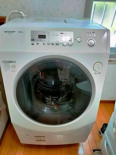 ドラム洗濯機 シャープ製  SHARP 2012年 ES-V230-WL 9Kg(乾燥機能 6Kg)