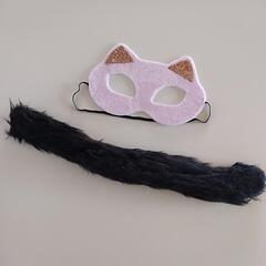 猫😺仮面マスク&しっぽ【未使用】
