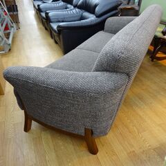 2.5人掛けソファ 幅183㎝ ひじ掛け付き ファブリック 布製 グレー系 