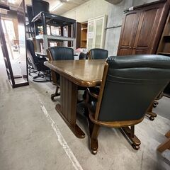 【リサイクルショップどりーむ天保山店】●4838●　ダイニングセット　イス４脚付き　回転いす　大きめサイズ　超おすすめ品( *´艸｀)