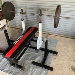 IROTEC 筋トレ台　バーベル　セーフティバー　セット