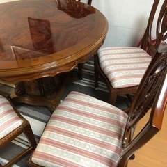 早い者勝ち猫足高級美品120cm丸アンティークテーブル