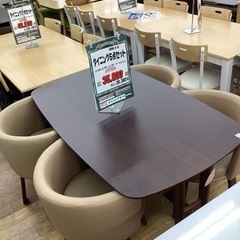 KJ-56【新入荷　アウトレット】ダイニング5点セット　ブラウン