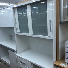 ジモティ来店特価!! 食器棚 ナフコ ナチュラル×ホワイト J-0202