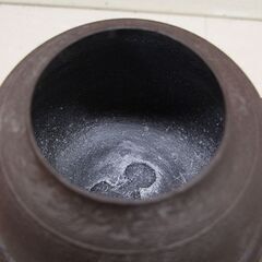 茶道具 藤井宗喜作 鉄地真形釜 唐銅切合朝鮮風炉 連名の