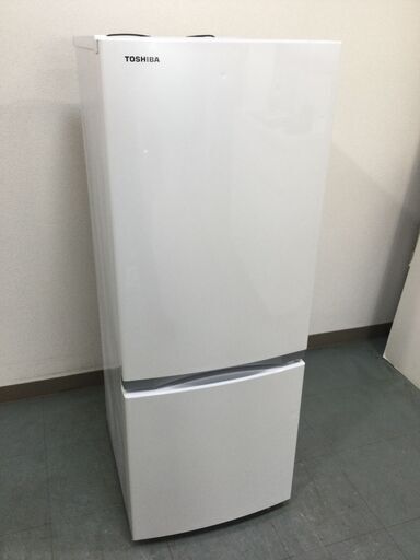 (6/25受渡済)JT5525【TOSHIBA/東芝 2ドア冷蔵庫】高年式 2018年製 GR-P15BS-W 153L 家電 キッチン 冷蔵冷凍庫
