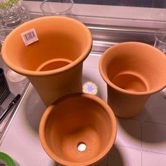 素焼き鉢　未使用　3つ　観葉植物