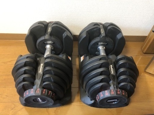 【交渉可】アジャスタブルダンベル Motions 40kg 2個セットダイヤル式 筋トレ