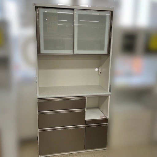 J1709 ニトリ NITORI  アルミナ2 100KB 食器棚  キッチンボード キッチン収納 クリーニング済み 新品参考価格74,900円