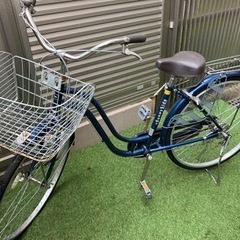 【譲渡者決定】ママチャリ　自転車　青