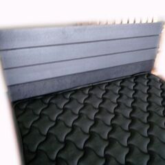 セミダブルベッド☆木製ベッドフレーム+マットレスボンネルコイル/ニトリ☆店頭引取りOK☆札幌市白石区