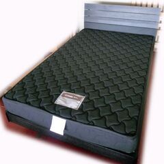 セミダブルベッド☆木製ベッドフレーム+マットレスボンネルコイル/ニトリ☆店頭引取りOK☆札幌市白石区