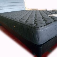 セミダブルベッド☆木製ベッドフレーム+マットレスボンネルコイル/ニトリ☆店頭引取りOK☆札幌市白石区