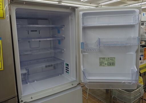 SHARP 3ドア両開き冷蔵庫 SJ-GW35G-W 2021年　ag-kd089