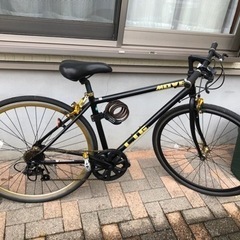 【受付終了】クロスバイク  700C 自転車 スタンド アルミ軽...