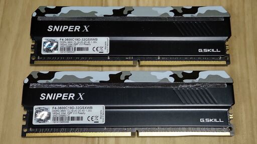 値引き可　メモリ G.Skill DDR4-3600 16GBx2 F4-3600C19D-32GSXWB CL19-20-20-40 1.35v