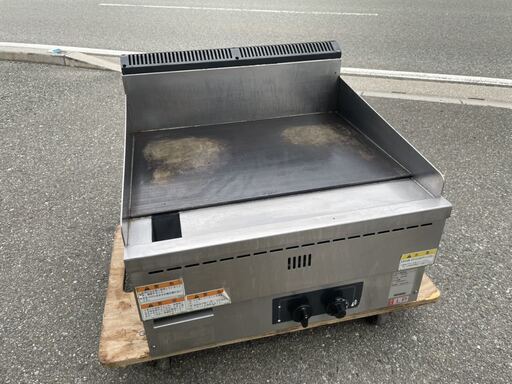 ■中古品 タニコー 卓上グリドル LPガス TGG-60N 2019年 100℃~320℃ 横600ｘ奥600ｘ高300（500）ｍｍ 動作問題なし■