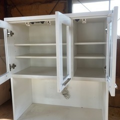 【成約済み】キッチンボード バンダⅡ  90KB-7WH  食器棚 レンジボード