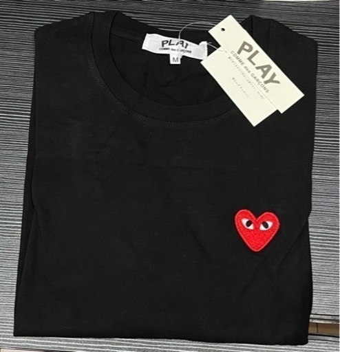 【新品】プレイコムデギャルソン Tシャツ (長袖)レディースLサイズ黒 赤ハート
