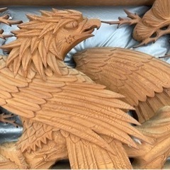 松と鷹の欄間 二つを組み合わせて一つの絵になる 左側